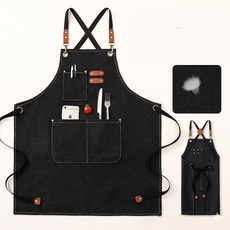 전문가용 마스터 캔버스 앞치마 카페 공방 미용실 작업복, 1개, 민트