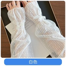 蕾絲寬鬆防曬手袖 薄款公主風透氣冰袖, 1個, 蕾絲網紗蝴蝶結防曬袖套,黑色1雙（62514）
