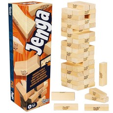 Official Hasbro Games Jenga Game | Digital dice for 6 more ways to play Original wooden block game, Official Hasbro Games Jenga Ga