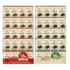 해표 더고소한김 파래( )4개+재래( )4개 총128개, 1세트, 64g