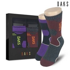 [백화점 정품] 닥스 여성 골프양말 2족 선물세트 파일중목 불규칙곡선 20930