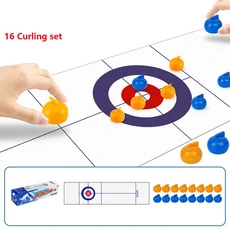 가족을 위한 테이블탑 컬링 게임 설치가 간편한 휴대용 실내 스포츠 게임, 01 16Balls Set