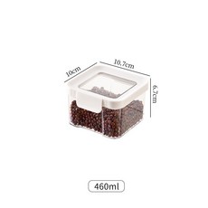 密封罐 五穀雜糧收納盒 廚房食品級 堅果豆子 塑膠儲物罐, 460ML密封罐（袋裝）, 1個