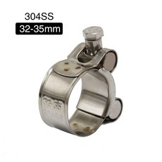 ZSDTRP 28 35 39 43 47 51 55 59 63mm 오토바이 스테인레스 스틸 밴드 배기 클램프 키트 맞는 머플러 소음기, 32 35mm