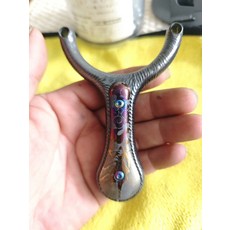 鈦合金 樹皮紋雕刻樹葉 單卡眼鏡, 如圖所示, 1個