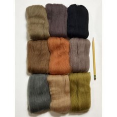 모레즈모어 M01905 바늘 펠팅 동물용 100 울 로빙 메리노 45g 1.6온스 고급 등급 브라운 오렌지 탄 블랙 그린 그레이 타우페 QC1, 모레즈모어 M01905 바늘 펠팅 동물용 100 울 로