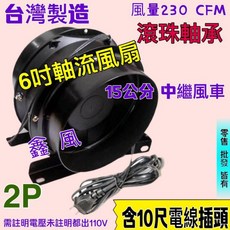 鑫風 6吋軸流風扇, 110V+