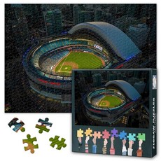 해외 TUMOVO 성인용 퍼즐 1000피스 시애틀 매리너스 스타디움 Safeco 필드 직소 교육용 재미있는 게임 또는 장로 친구를 위한 장난감 50.8 x 68.6cm20 27, 아트워크-29.