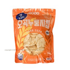 [푸드홀마켓] 누룽낙원 오곡누룽지칩 국내산 100%, 180g, 1개