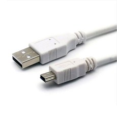 USB 하이패스 미니 5핀 디지털카메라 케이블 외장하드 톡톡펜 명꼬펜 충전 연결선 화이트 1개입/2개입/5개입/10개입, 15cm, 1개