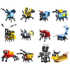 동물 조립블록 소형 블록 공룡 해양 세트 곤충 퍼즐 미니, A11, 1개