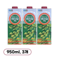 베지밀 달콤한 두유 B, 950ml, 3개