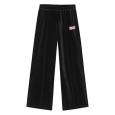 가니 벨루어 패널 스트레이트 팬츠