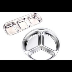 양념소스 밑반찬 스텐접시+3구식판 세트 밑반찬용 여행용 디저트용 바캉스 야외테라스