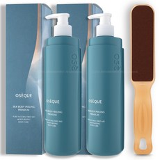 오제끄 실크 바디 필링 프리미엄 스크럽 500ml X 2개 + 실크풋 버퍼