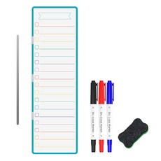 螢幕磁吸側邊留言板 螢幕側邊備忘板 便籤貼板 磁性雙面白板貼, 印刷款-贈送白板筆*3支+板擦+磁條)