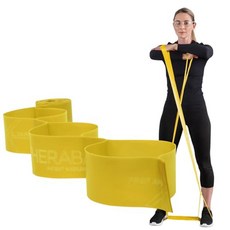 THERABAND CLX 루프가 있는 저항 밴드 가정 운동 및 전신 운동을 위한 피트니스 휴대용 체육관 장비 선수를 선물 개별 1.5m(5피트) 그린 헤비 중급 레벨, 루프 저항 밴드, 레벨 2 / 미디엄 - 레드