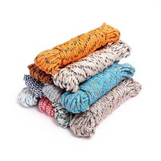 彩色 童軍繩 登山繩 露營 多用途 戶外活動 防滑耐用尼龍曬衣繩 防風加粗晾衣繩, 1個, 顏色隨機 10米長