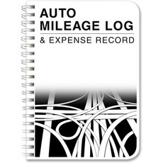 북팩토리 자동차 정비 및 차량 유지보수 기록부차량 비용 추적 기록부 로그북 5인치 x 7인치 100페이지 와이어O 미국산, 5" x 7", Auto Mileage
