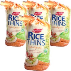 리얼푸드 라이스 씬 홀그레인 글루텐 프리 무지방, 150g, 4개