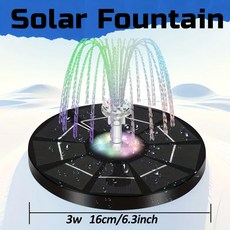 태양광 정원 야외 마당 분수대 3W/3 5W LED 태양 분수 워터 펌프 7 펌프 연못 독립 휴대용 부동, HASF21401D