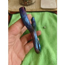 鈦合金 美卡 表面樹紋雕刻烤色, 如圖所示, 1個