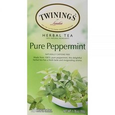 트와이닝 퓨어 페퍼민트 티백 25개 6팩, 50g, 25개입