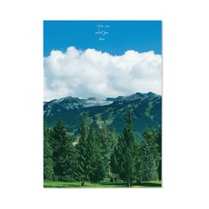 오홀리브 접착 매직 인테리어 포스터 도시의자연 시리즈, 구름 산 나무