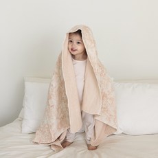 사가 출산선물 아기 신생아 사계절 겨울 보니에르 5중거즈 블랭킷, 핑크