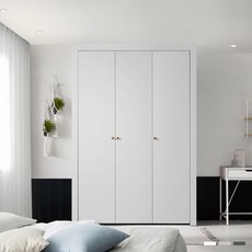 보루네오 피아 여닫이 작은방 붙박이장 150cm, 화이트 150cm