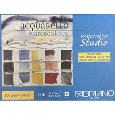 （快速出貨）〔義大利 Fabriano 法比亞諾〕Studio畫室水彩本 / 75張, 1個
