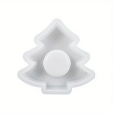 크리스마스 마을 집 캔들 홀더 몰드 DIY 실리콘 석고 시멘트 에폭시 레진 원형 트리 컵 휴일 장식, 01 U8JR