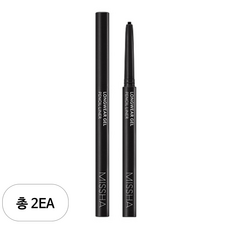 미샤 롱웨어 젤 펜슬 라이너 0.14g, 티탄 블랙, 2개