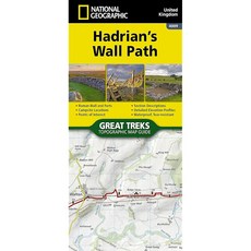 하드리아누스 성벽 경로 지도 트레일 일러스트레이티드 4009