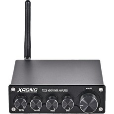 XRONG TC12B 블루투스 5.2 미니 파워 앰프 2.1 채널 클래스 D 스테레오 오디오 260W 총 출력 블랙 서브 우퍼 제어 및 전원 공급 장치 포함 홈 스피커용, XRONG TC12B 블루투스 5.2 미니 파워 앰프,