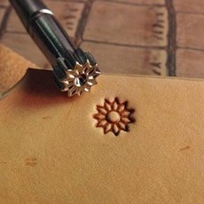 皮雕印花工具 DIY手工用具 皮革鋼製精雕經典新品花型印刻太陽花, 1個, 皮雕印花工具 DIY手工用具 皮革鋼製精