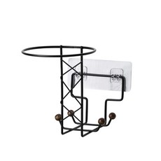 데일리쇼핑 헬멧 하이바 걸이 거치대 오토바이 전동킥보드 자전거 거치대 받침대 보관 수납, 블랙, 타공1개