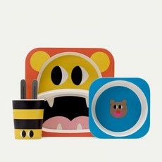 이야이야앤프렌즈 멜라민 식기 5종 세트 (사자/하마) 179916