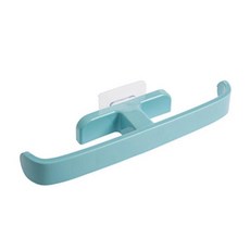 收納架 廚房 浴室 無痕貼 毛巾架 瀝水 防潮 北歐色系 鞋架, 1個, 免打孔拖鞋架 藍綠色