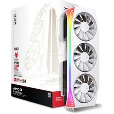 XFX 스위프트 AMD 라데온 RX 9070XT 트리플 팬 화이트 게이밍 에디션 16GB GDDR6 HDMI 3개 DP RDNA 4 RX-97TSWF3W9, RX 9070 XT Magnetic Air White