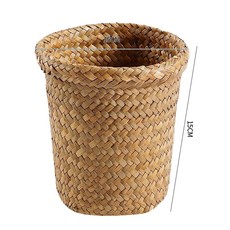 라탄 바구니 원형 빨래 소쿠리 인테리어 오렌지 소형 집꾸미기 내일의공간 수납 투톤, 1개, AG. 두꺼운 테두리 원형 바구니