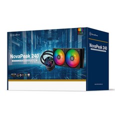 SilverStone 銀欣 NovaPeak 240 ARGB 一體式CPU水冷散熱器 高效散熱 靜音運行 多平台相容, 1個