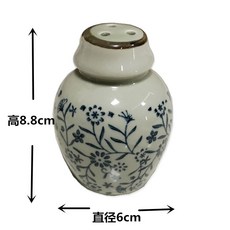 업소용 케이스 병 가정용 세라믹 이쑤시개 통 이쑤시개병 도자기 뚜껑, 1개, 13_세 구멍 청화 치약통