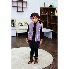 oatmeal 兒童款雙色基本毛絨背心