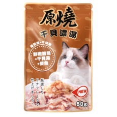 原燒貓罐 濃湯餐包 多種口味 貓咪點心罐 貓咪副食罐 1個 鮪魚 干貝 柴魚, 鮪魚, 干貝, 柴魚