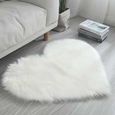 장모 러그(50x65cm) (화이트) 침실러그 털러그 chl+0811Zd