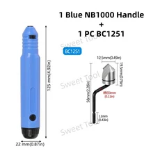 NB1000 핸들 카운터싱크 내부 홀 챔퍼 수리 도구 버 제거 금속 알루미늄 목재 플라스틱용, 02 NB1000 Blue X BC1251, 1