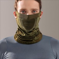 고로브이조이 남성용 귀걸이 스포츠 넥워머 마스크, 1개, 그린