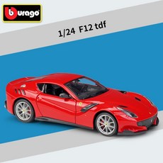 1:24 페라리 12칠린드리 자동차 다이캐스트 장난감 키덜트 피규어 합금 모형, F12TDF레드