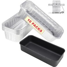 DcYourHome Nexgrill 720-0830H 720-0925P 720-0830D 720-08882A 720-0888S 교체 부품 15팩 드립 팬 Cuisinart C, 알루미늄+금속, 실버+블랙-웨버 제네시스 II/LX 400/600용